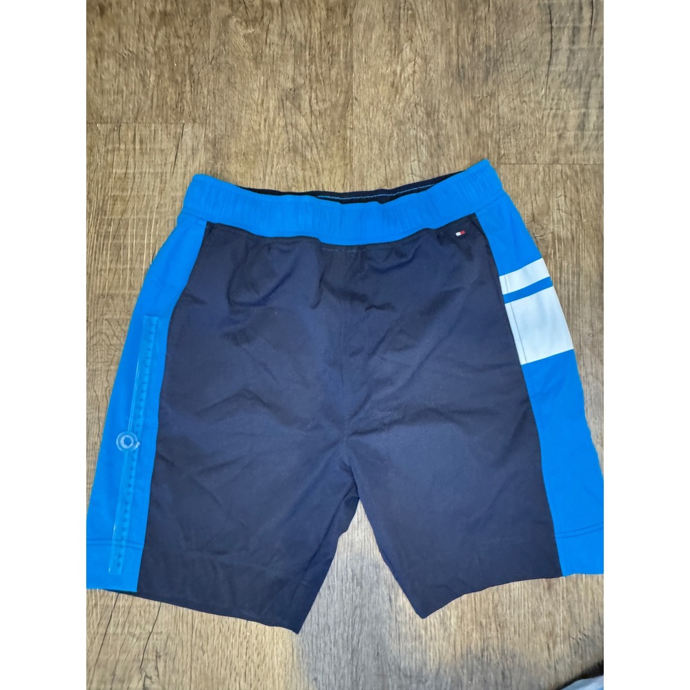 Tommy Hilfiger Sport Mens Blue Navy Colorblock Athletic Running Shorts Size M